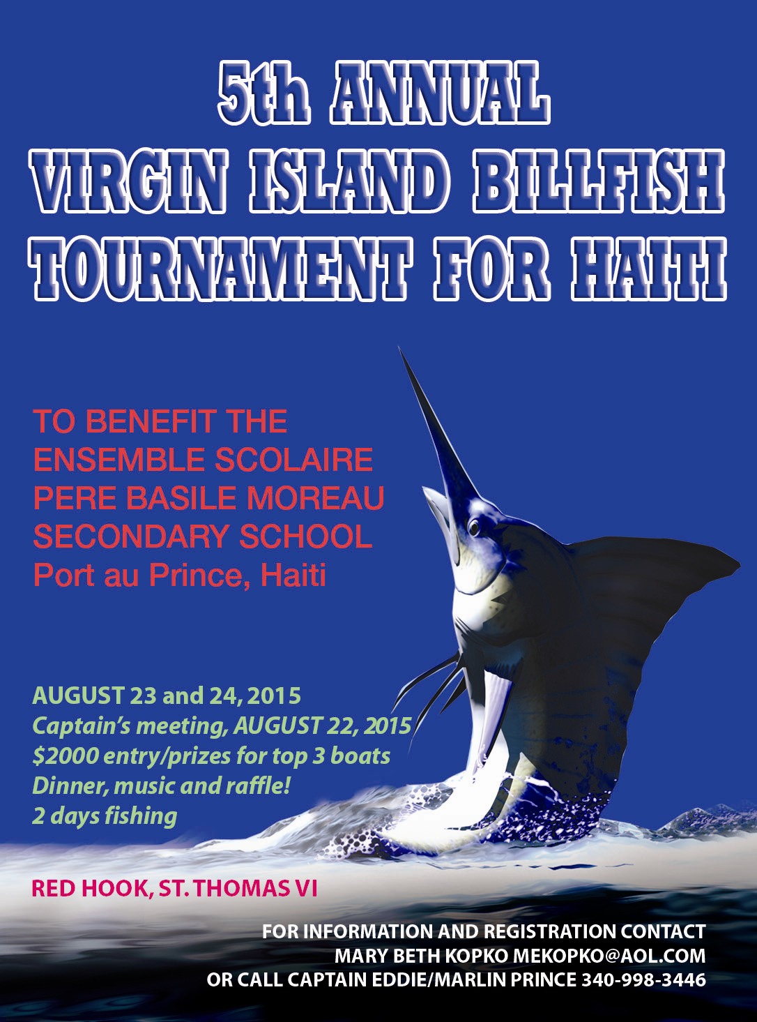  Fish For Haiti Tournament Aug 23-24, 2015